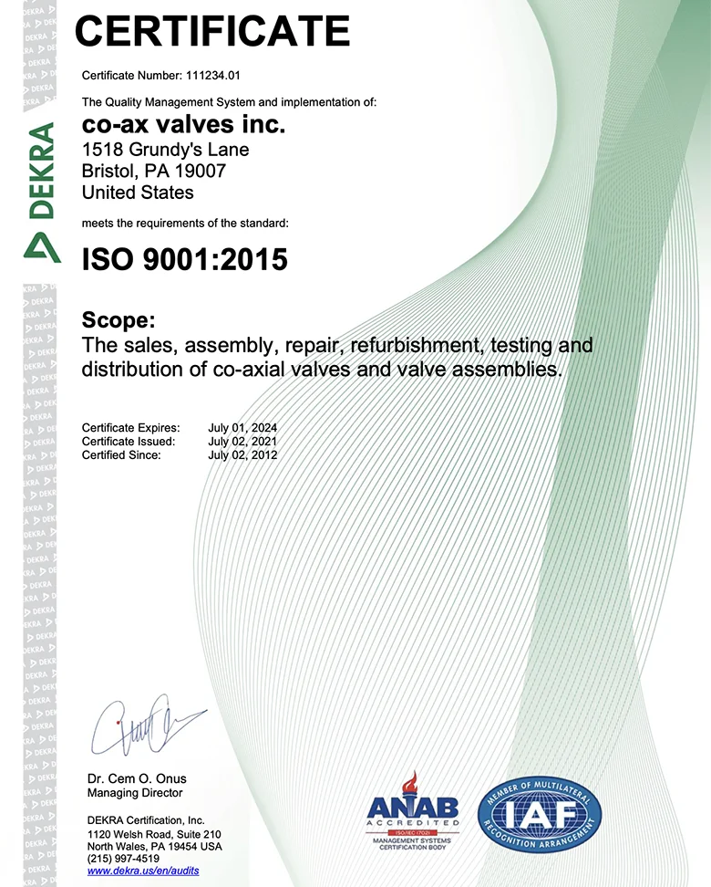 ISO 9001:2015 Recertification