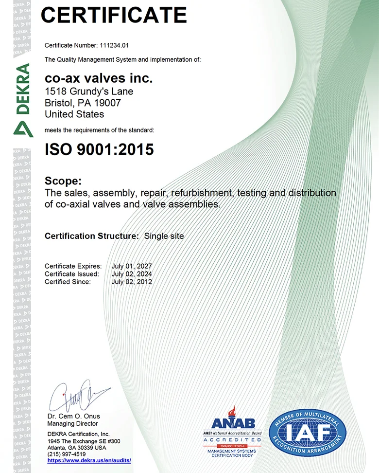 ISO 9001:2015 Recertification